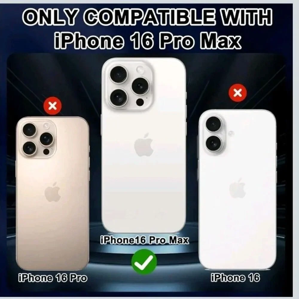for iPhone 16 Pro Max Case, [Compatible with MagSafe] [Magnetic Invisible...